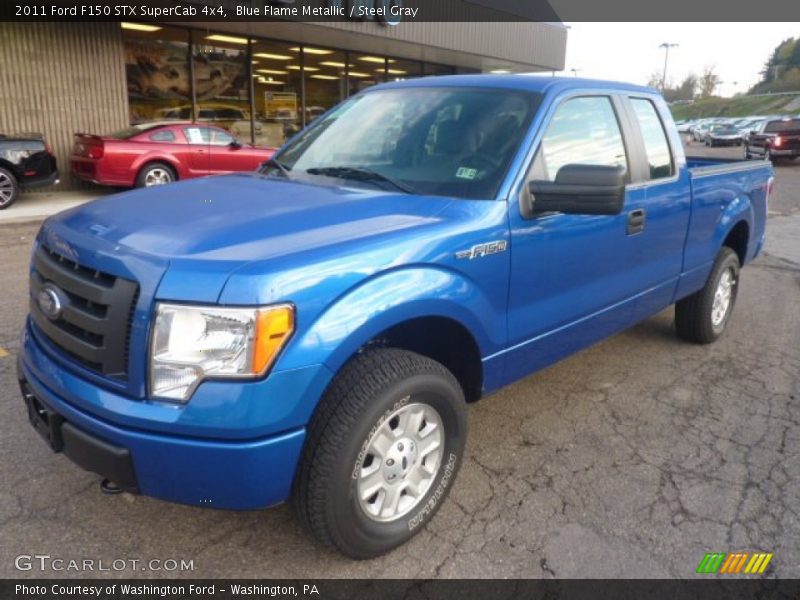 Blue Flame Metallic / Steel Gray 2011 Ford F150 STX SuperCab 4x4