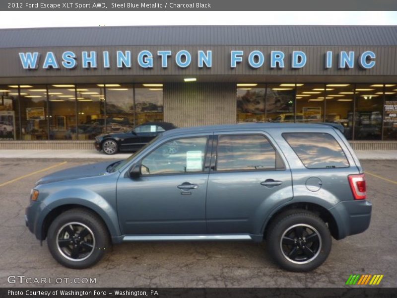 Steel Blue Metallic / Charcoal Black 2012 Ford Escape XLT Sport AWD