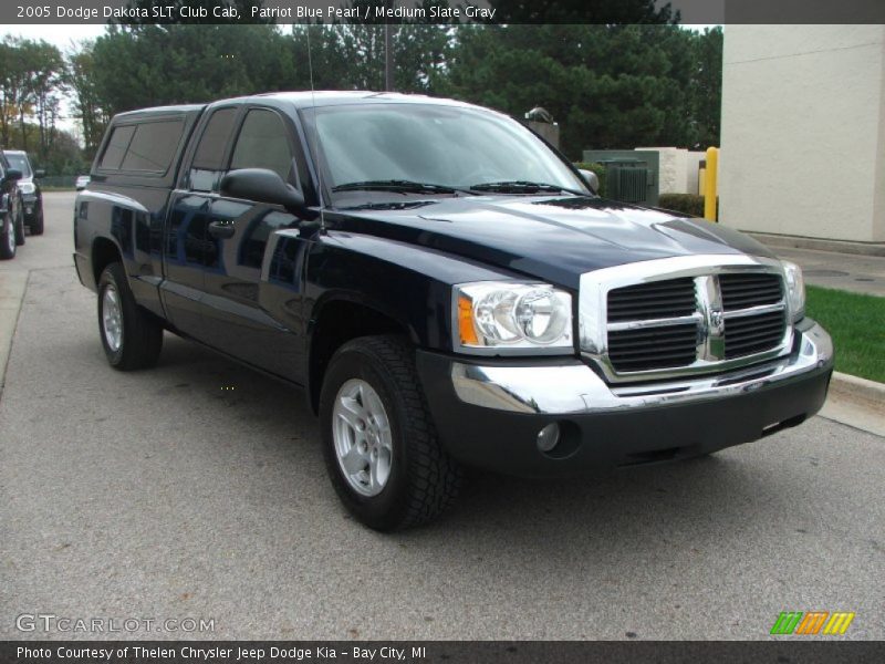 Patriot Blue Pearl / Medium Slate Gray 2005 Dodge Dakota SLT Club Cab