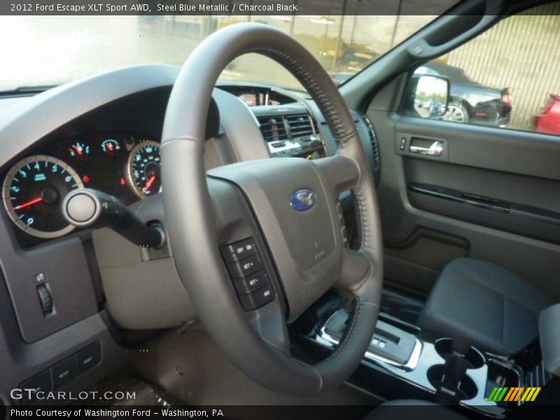 Steel Blue Metallic / Charcoal Black 2012 Ford Escape XLT Sport AWD