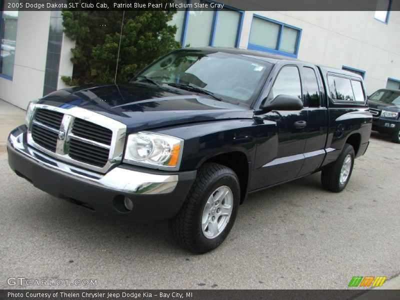 Patriot Blue Pearl / Medium Slate Gray 2005 Dodge Dakota SLT Club Cab