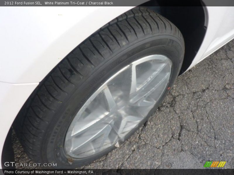 White Platinum Tri-Coat / Charcoal Black 2012 Ford Fusion SEL