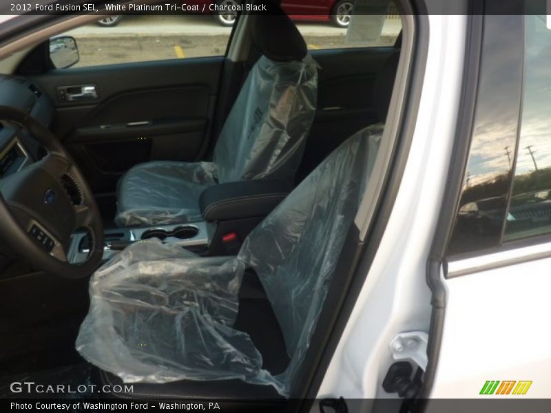 White Platinum Tri-Coat / Charcoal Black 2012 Ford Fusion SEL