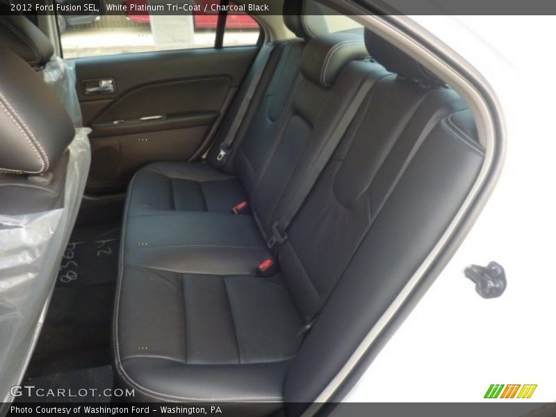 White Platinum Tri-Coat / Charcoal Black 2012 Ford Fusion SEL