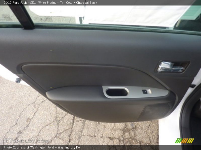 White Platinum Tri-Coat / Charcoal Black 2012 Ford Fusion SEL