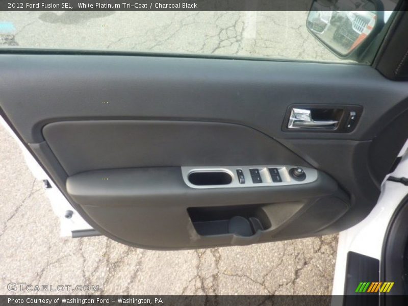 White Platinum Tri-Coat / Charcoal Black 2012 Ford Fusion SEL