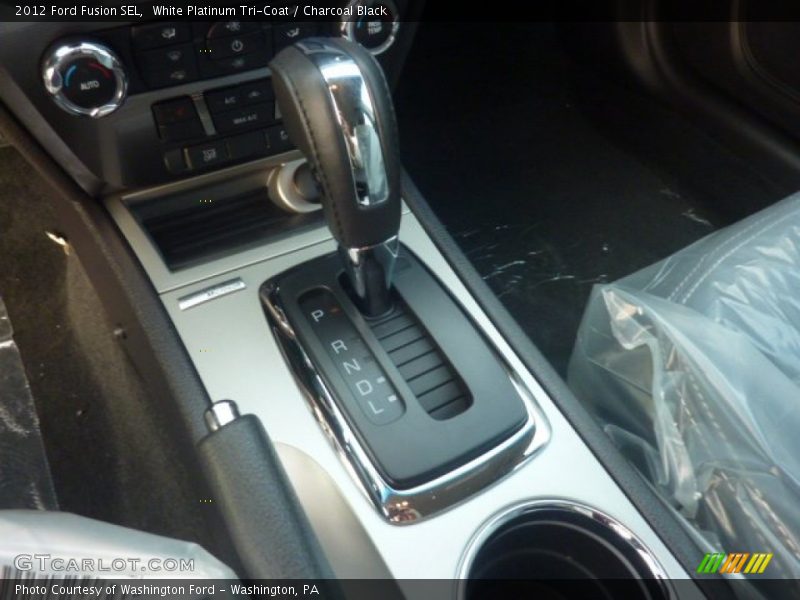 White Platinum Tri-Coat / Charcoal Black 2012 Ford Fusion SEL