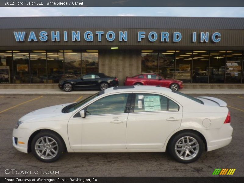 White Suede / Camel 2012 Ford Fusion SEL