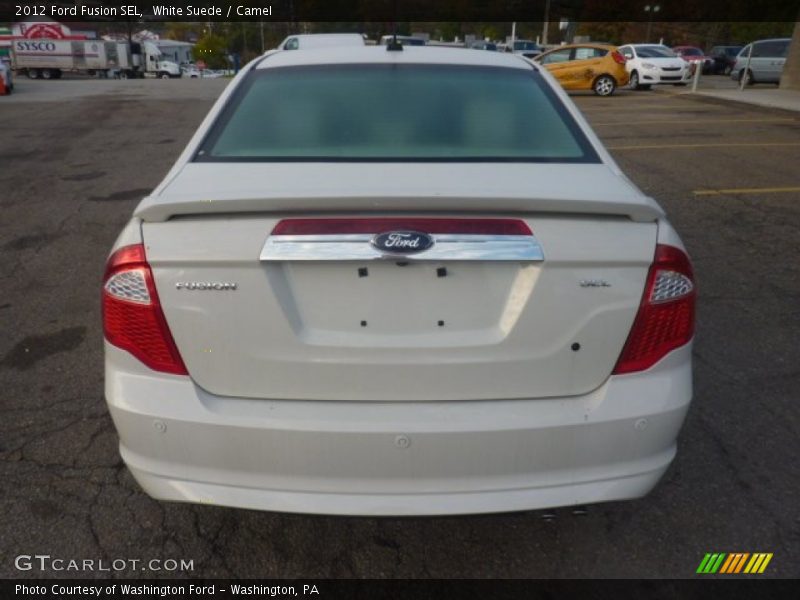 White Suede / Camel 2012 Ford Fusion SEL