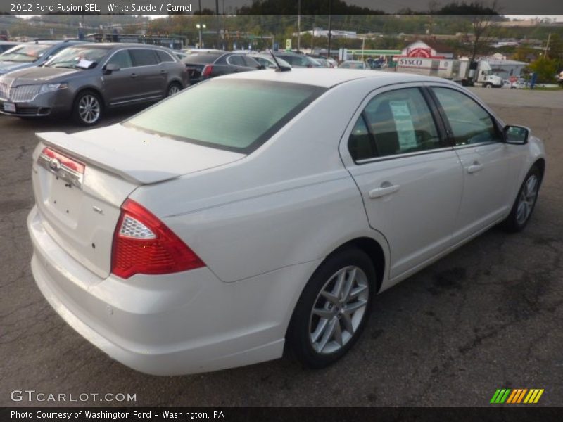 White Suede / Camel 2012 Ford Fusion SEL