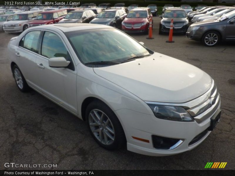 White Suede / Camel 2012 Ford Fusion SEL