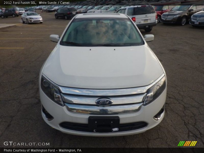 White Suede / Camel 2012 Ford Fusion SEL