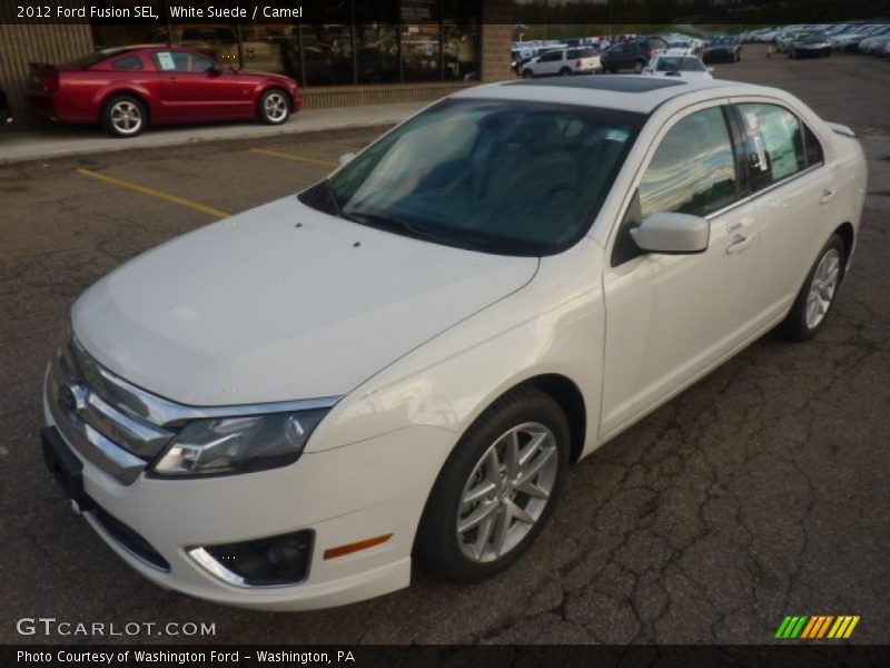 White Suede / Camel 2012 Ford Fusion SEL