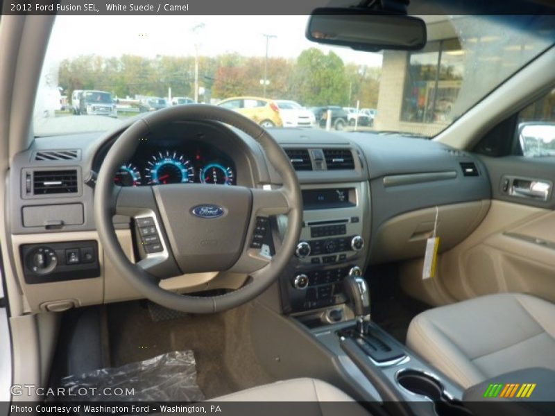 White Suede / Camel 2012 Ford Fusion SEL