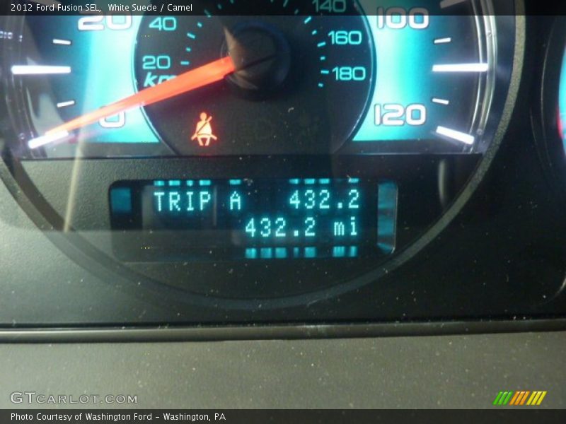 White Suede / Camel 2012 Ford Fusion SEL