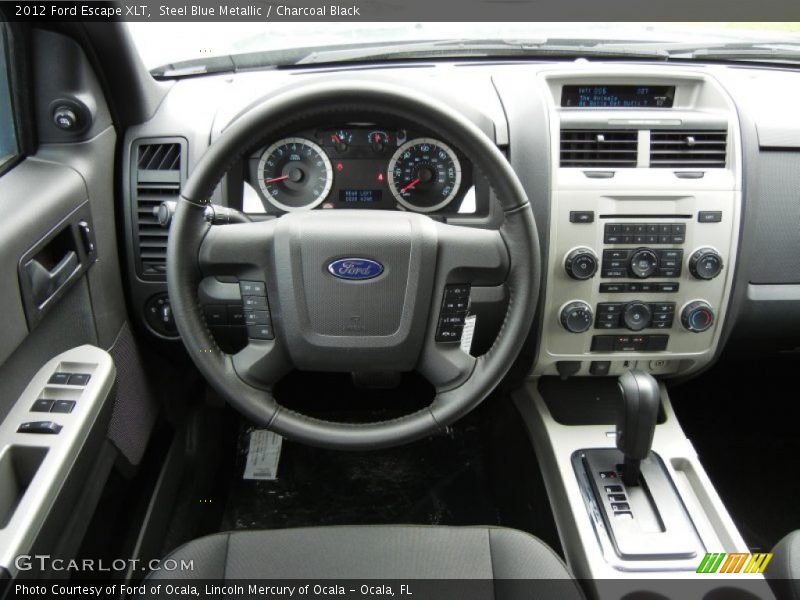 Steel Blue Metallic / Charcoal Black 2012 Ford Escape XLT