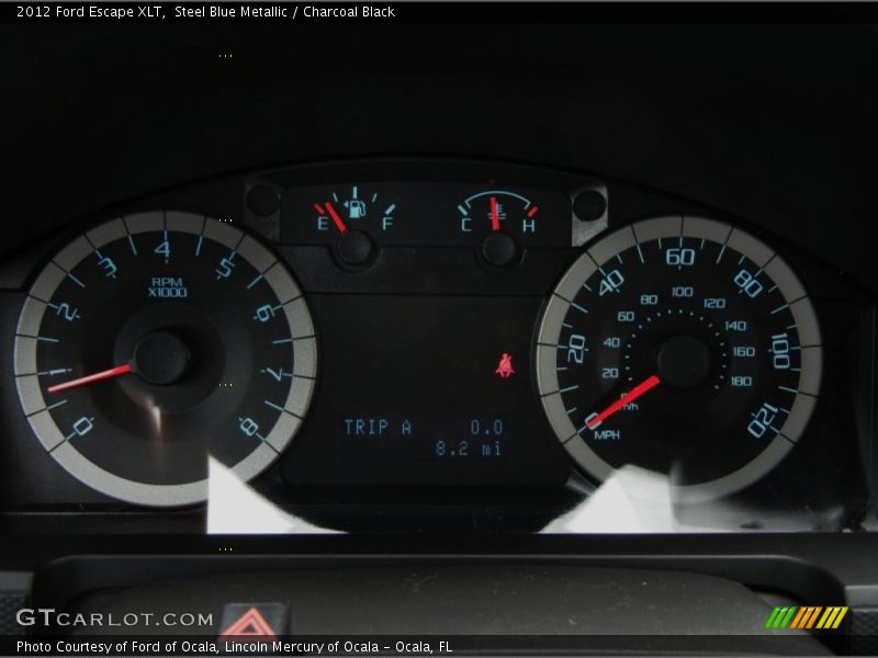 Steel Blue Metallic / Charcoal Black 2012 Ford Escape XLT