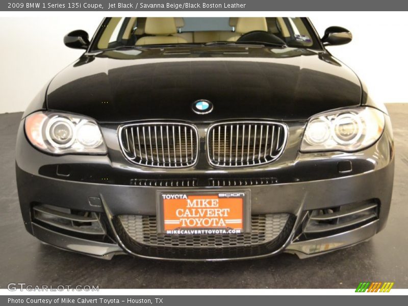 Jet Black / Savanna Beige/Black Boston Leather 2009 BMW 1 Series 135i Coupe