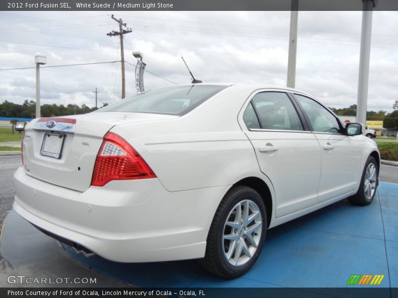 White Suede / Medium Light Stone 2012 Ford Fusion SEL