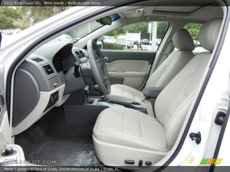 White Suede / Medium Light Stone 2012 Ford Fusion SEL