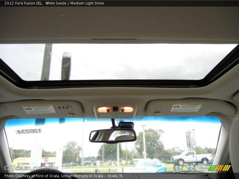White Suede / Medium Light Stone 2012 Ford Fusion SEL