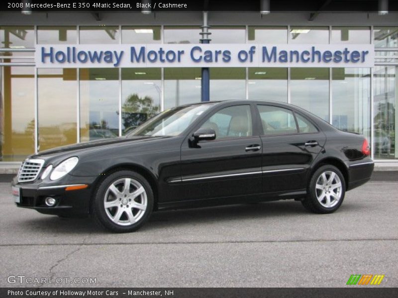 Black / Cashmere 2008 Mercedes-Benz E 350 4Matic Sedan