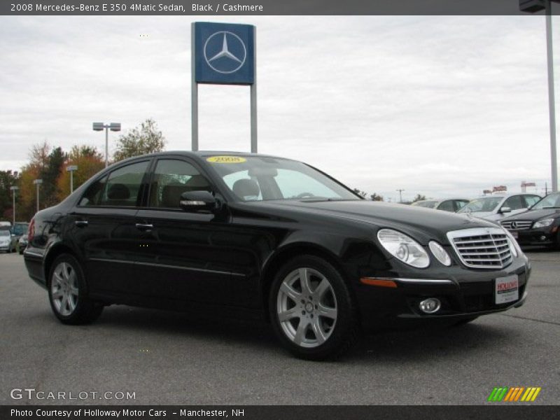Black / Cashmere 2008 Mercedes-Benz E 350 4Matic Sedan