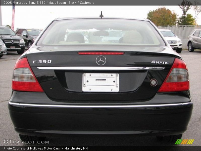 Black / Cashmere 2008 Mercedes-Benz E 350 4Matic Sedan