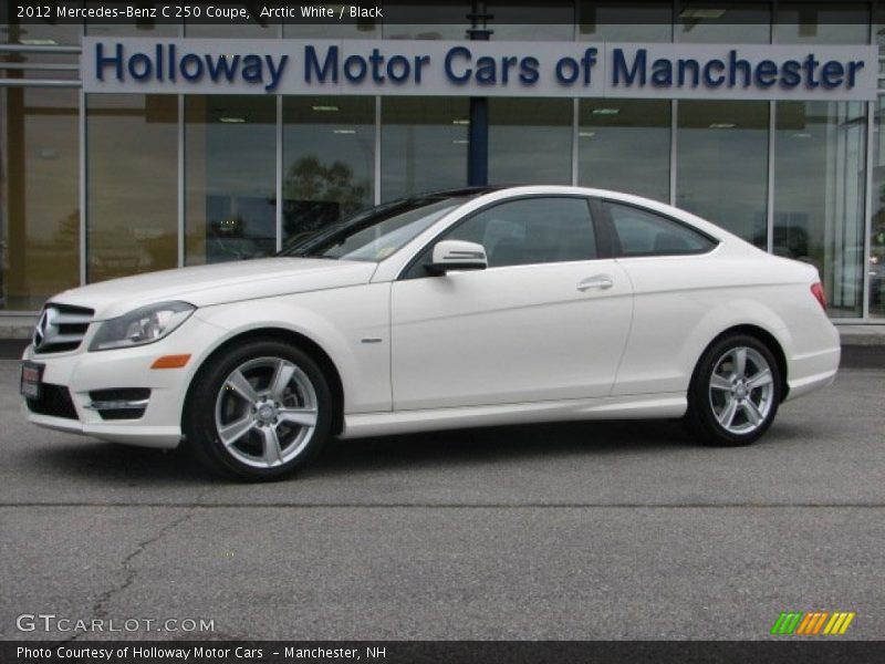 Arctic White / Black 2012 Mercedes-Benz C 250 Coupe