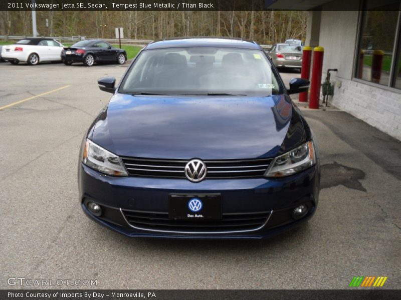 Tempest Blue Metallic / Titan Black 2011 Volkswagen Jetta SEL Sedan