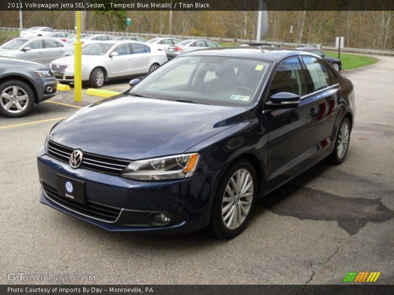 Tempest Blue Metallic / Titan Black 2011 Volkswagen Jetta SEL Sedan