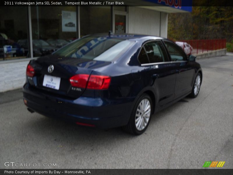 Tempest Blue Metallic / Titan Black 2011 Volkswagen Jetta SEL Sedan