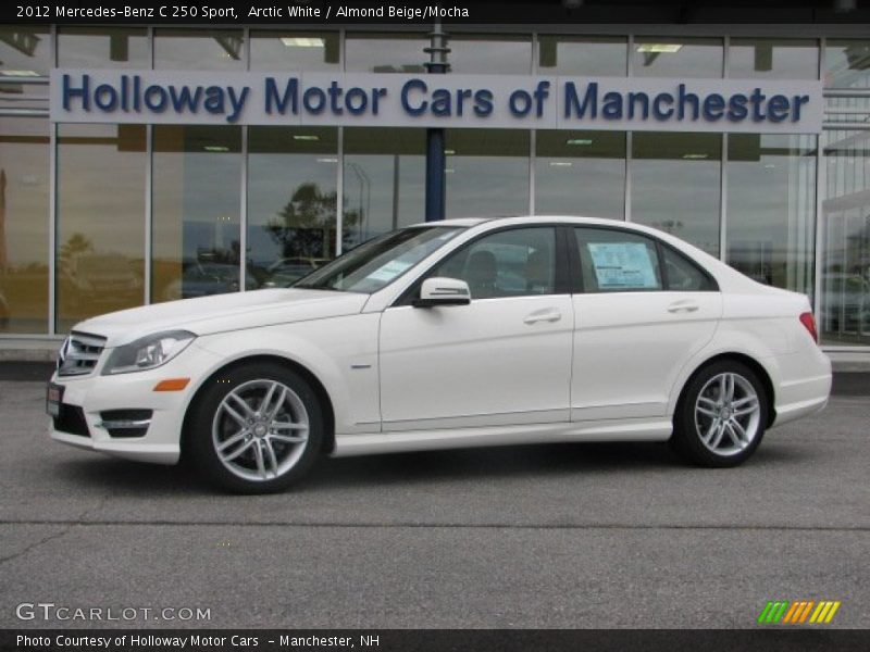 Arctic White / Almond Beige/Mocha 2012 Mercedes-Benz C 250 Sport