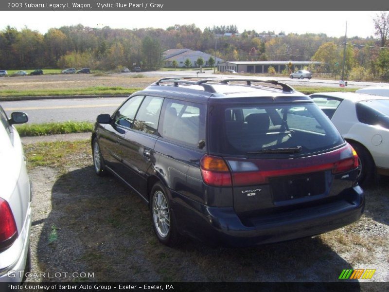 Mystic Blue Pearl / Gray 2003 Subaru Legacy L Wagon