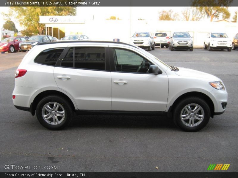 Glacier White / Gray 2012 Hyundai Santa Fe GLS AWD