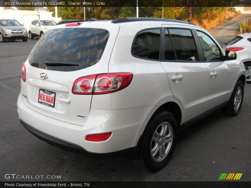 Glacier White / Gray 2012 Hyundai Santa Fe GLS AWD