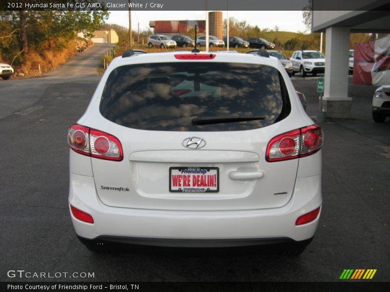 Glacier White / Gray 2012 Hyundai Santa Fe GLS AWD