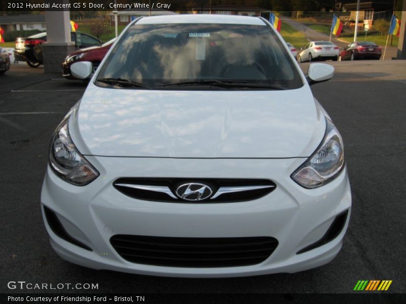 Century White / Gray 2012 Hyundai Accent GS 5 Door