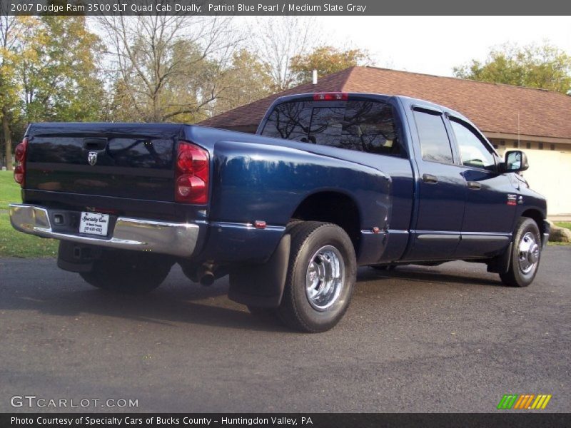 Patriot Blue Pearl / Medium Slate Gray 2007 Dodge Ram 3500 SLT Quad Cab Dually