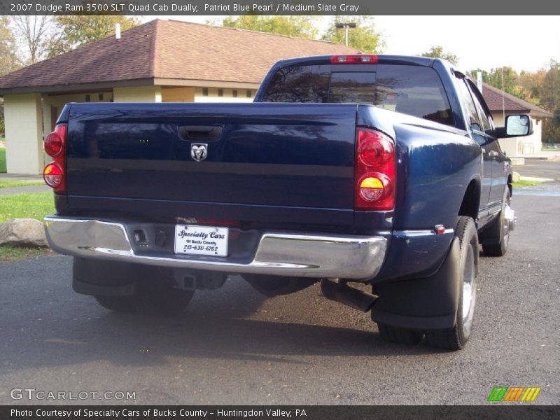 Patriot Blue Pearl / Medium Slate Gray 2007 Dodge Ram 3500 SLT Quad Cab Dually