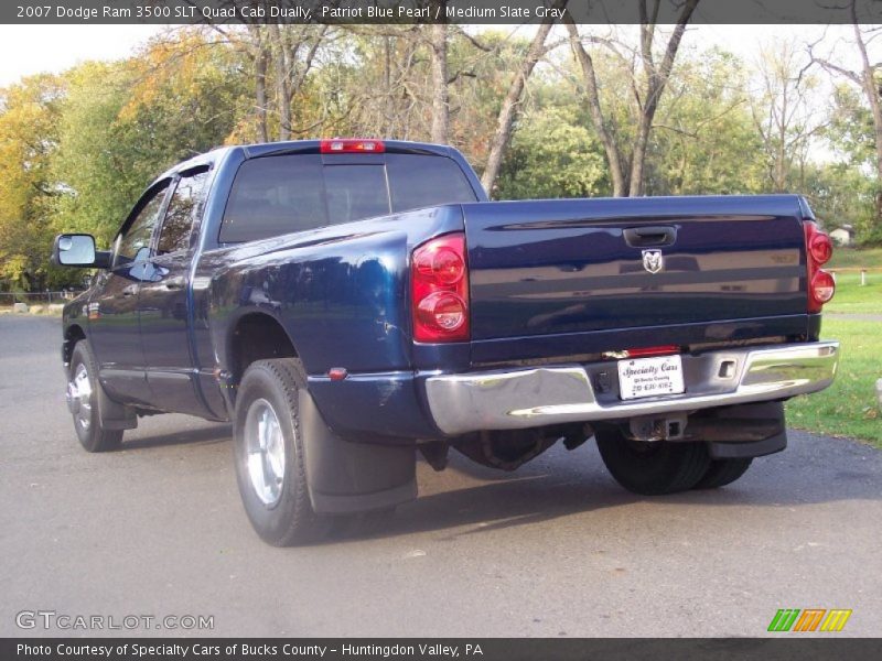 Patriot Blue Pearl / Medium Slate Gray 2007 Dodge Ram 3500 SLT Quad Cab Dually