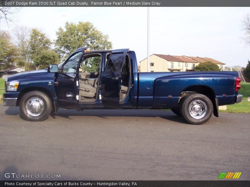 Patriot Blue Pearl / Medium Slate Gray 2007 Dodge Ram 3500 SLT Quad Cab Dually
