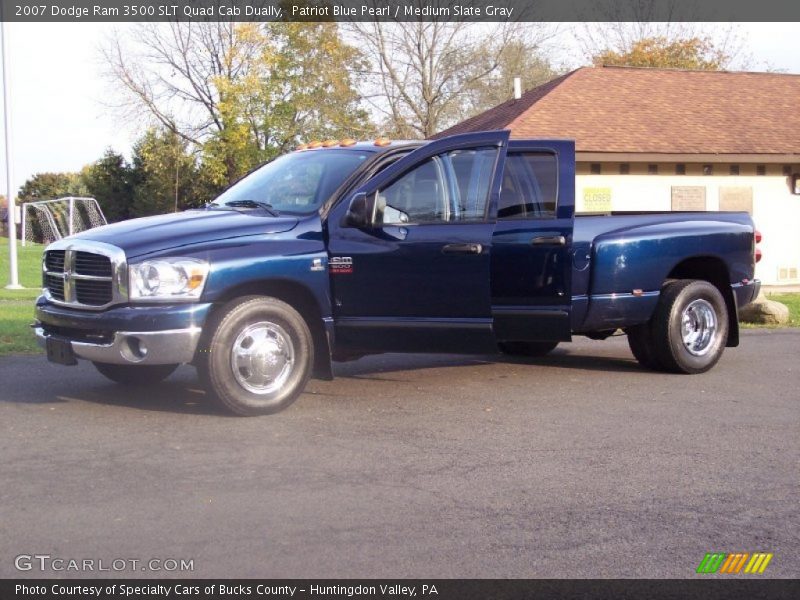 Patriot Blue Pearl / Medium Slate Gray 2007 Dodge Ram 3500 SLT Quad Cab Dually