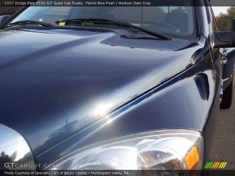 Patriot Blue Pearl / Medium Slate Gray 2007 Dodge Ram 3500 SLT Quad Cab Dually