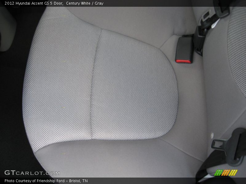 Century White / Gray 2012 Hyundai Accent GS 5 Door