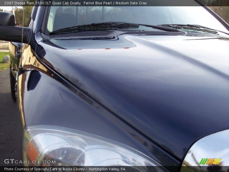 Patriot Blue Pearl / Medium Slate Gray 2007 Dodge Ram 3500 SLT Quad Cab Dually