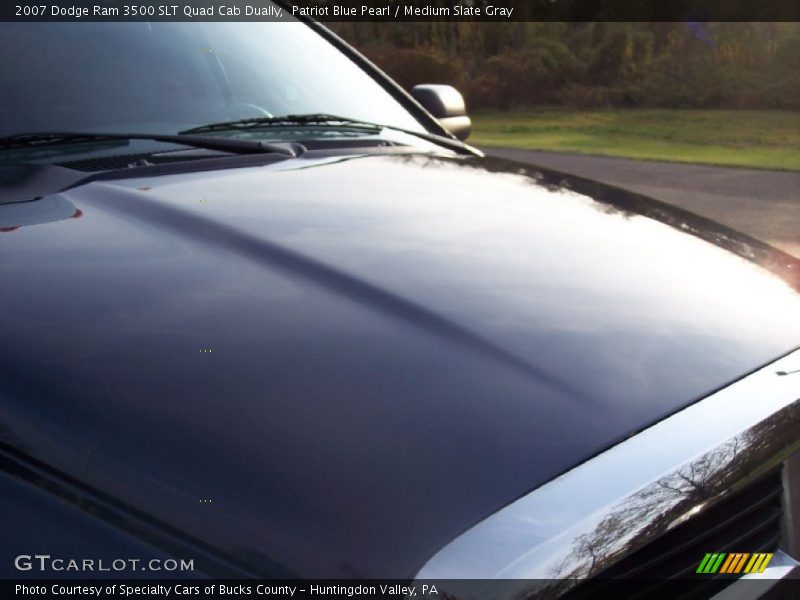 Patriot Blue Pearl / Medium Slate Gray 2007 Dodge Ram 3500 SLT Quad Cab Dually