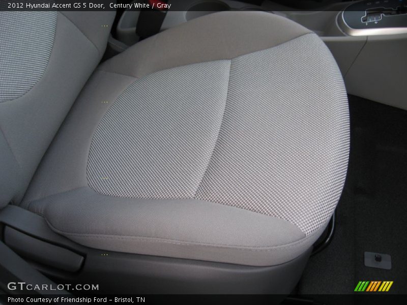 Century White / Gray 2012 Hyundai Accent GS 5 Door