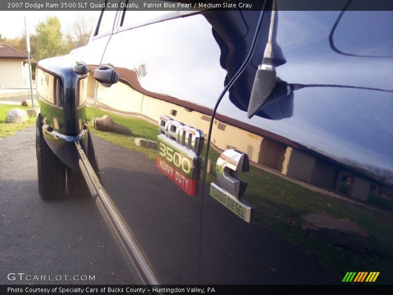 Patriot Blue Pearl / Medium Slate Gray 2007 Dodge Ram 3500 SLT Quad Cab Dually