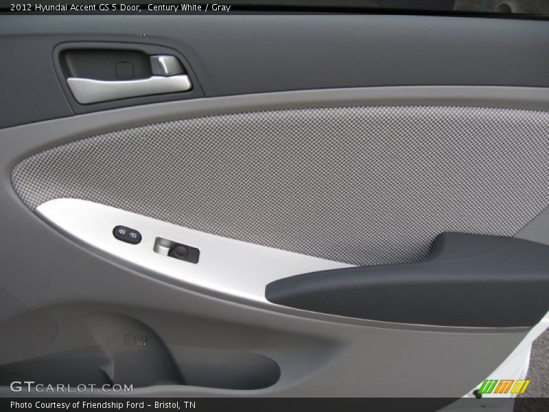 Century White / Gray 2012 Hyundai Accent GS 5 Door